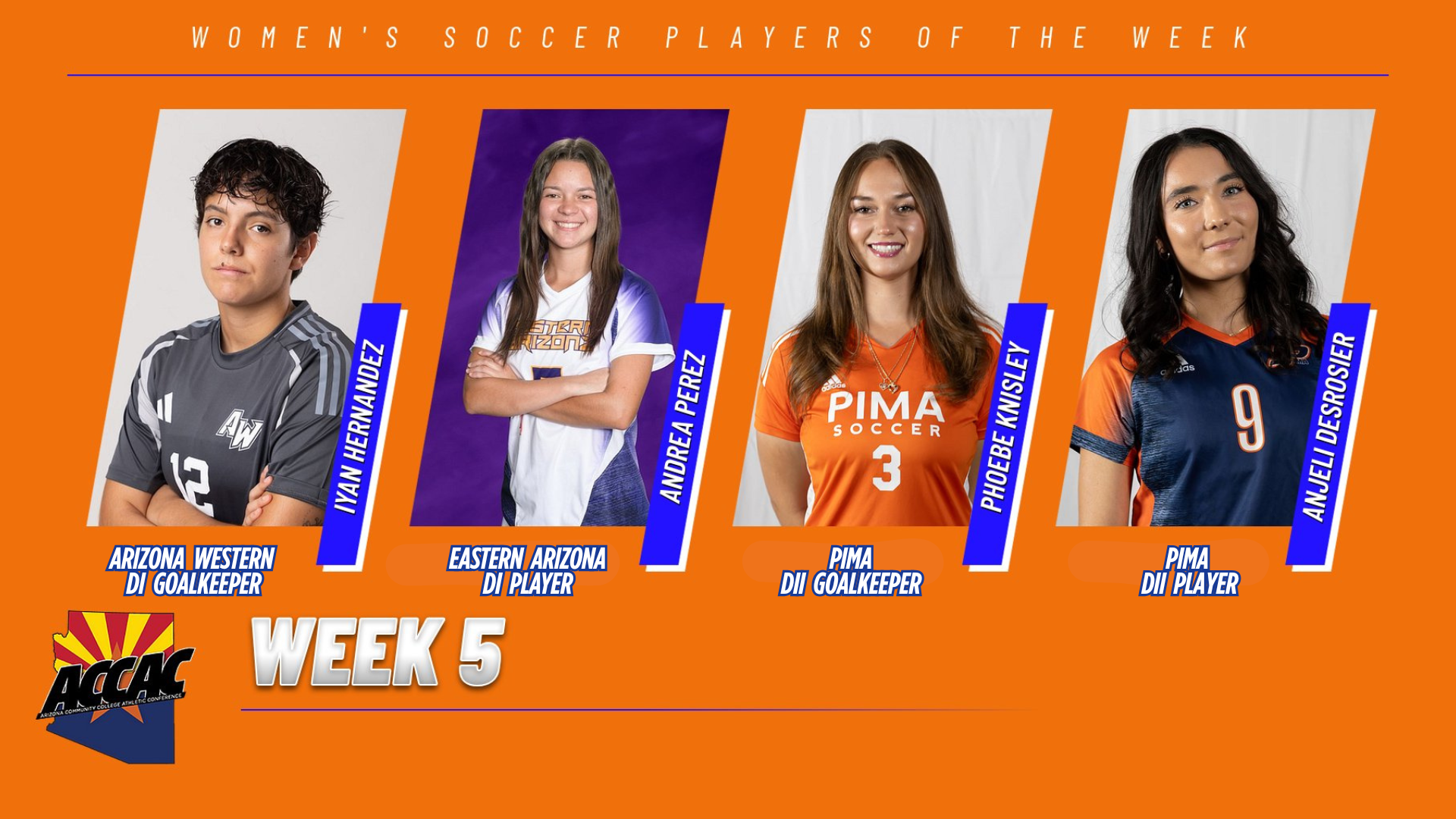 Perez Named ACCAC Women's Soccer Players of the Week - Week 5