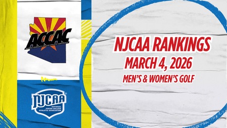 ACCAC Logo and NJCAA Logo on NJCAA Rankings March 4, 2026 Men's and Women's Golf